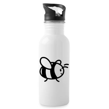 Bee - Water bottle with straw - white - Right