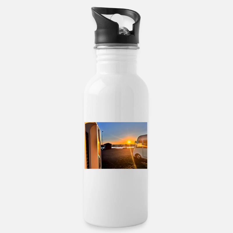 Storytelling - Trinkflasche mit integriertem Trinkhalm - Weiß