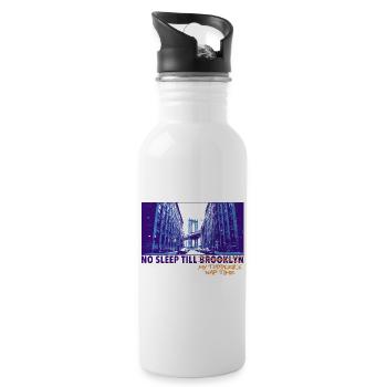 No Sleep Till Brooklyn – Parent Meme Design - Water bottle with straw - white - Right