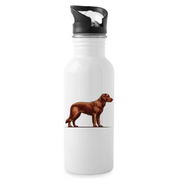 Chesapeake Bay Retriever - Trinkflasche mit integriertem Trinkhalm - Weiß - Rechts