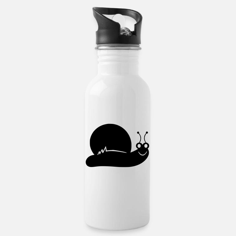 Gastéropode - Gourde avec paille intégrée - blanc