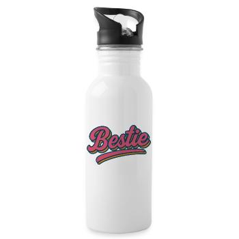 Bestie - Trinkflasche mit integriertem Trinkhalm - Weiß - Rechts