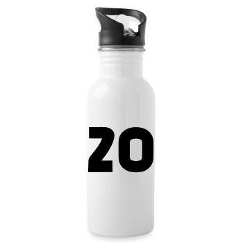 20 - Water bottle with straw - white - Right