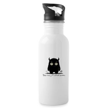 Minimalist Night Eye - Water bottle with straw - white - Right