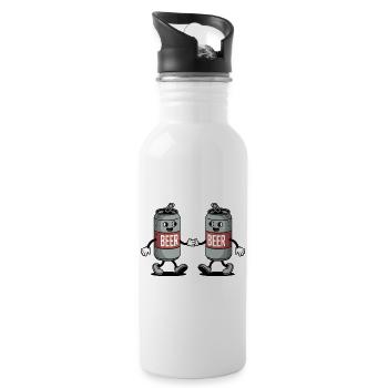 Câlin de canette de bière - T-shirt drôle - Gourde avec paille intégrée - blanc - Droite