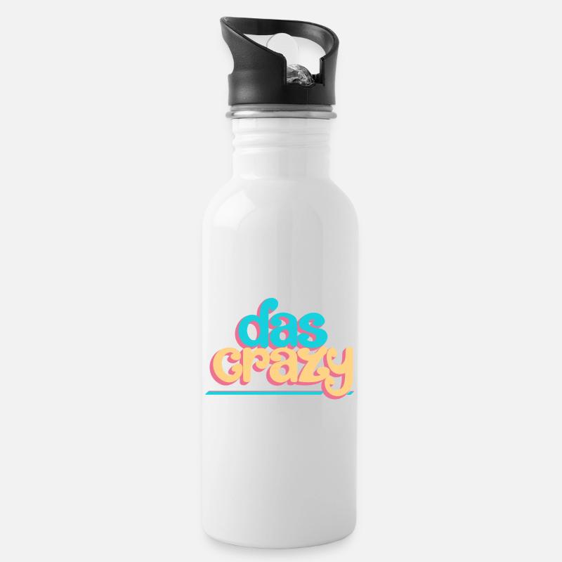 Das crazy - Trinkflasche mit integriertem Trinkhalm - Weiß