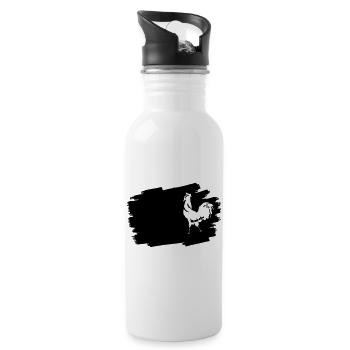 Midnight Glyphs Emblem - Water bottle with straw - white - Right