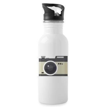 Zimmer - Trinkflasche mit integriertem Trinkhalm - Weiß - Rechts