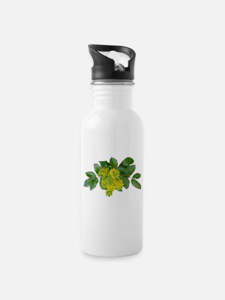 Mahoni - Water bottle with straw - white