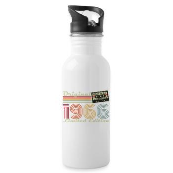 Original 1966 Vintage Vintage Anniversaire Rétro - Gourde avec paille intégrée - blanc - Droite