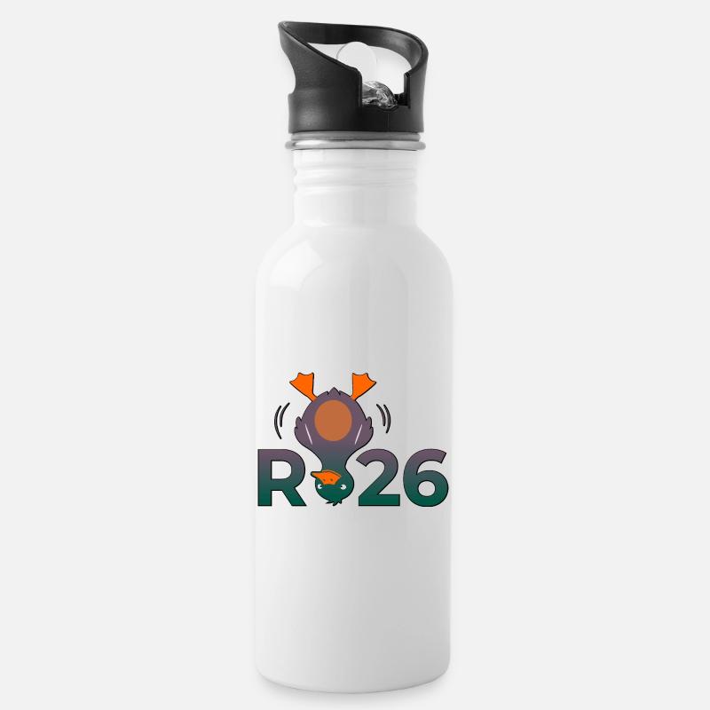 Rentnergeschenke Rente 2026 - Trinkflasche mit integriertem Trinkhalm - Weiß