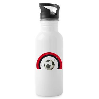BALL unter Bogen - Trinkflasche mit integriertem Trinkhalm - Weiß - Rechts