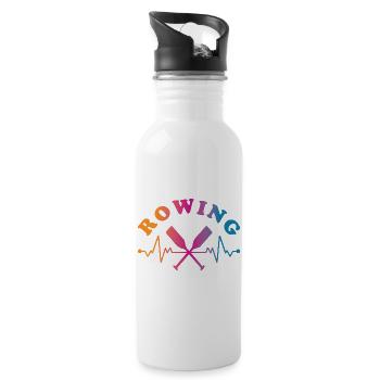 Rowing Wassersport - Trinkflasche mit integriertem Trinkhalm - Weiß - Rechts