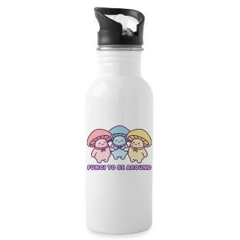 Pastel Fungi Trio : Un plaisir d’être avec lui - Gourde avec paille intégrée - blanc - Droite