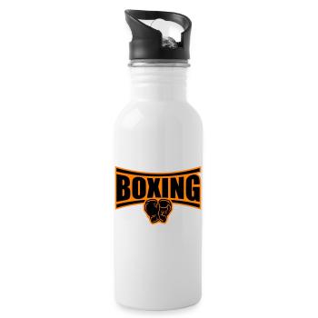 Boîtes de boxe - Gourde avec paille intégrée - blanc - Droite