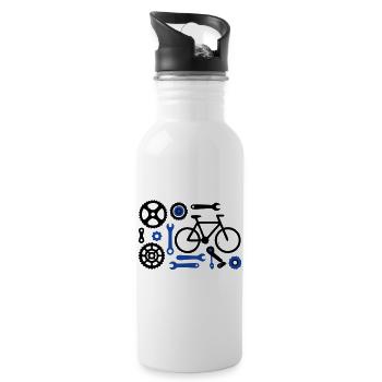 Cool Bicycle Tool Parts Set - Water bottle with straw - white - Right