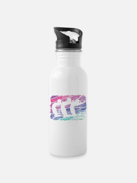 Artistic Swim Team Synchronschwimmen - Trinkflasche mit integriertem Trinkhalm - Weiß