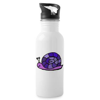- Snail Cartoon Kids Child - Water bottle with straw - white - Right