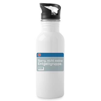 Sorry Nicht Meine Entgeltgruppe Beamte TVöD Büro - Trinkflasche mit integriertem Trinkhalm - Weiß - Rechts