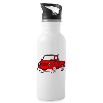 Truck Kids - Water bottle with straw - white - Right
