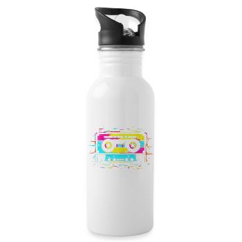 90s cassette - Water bottle with straw - white - Right