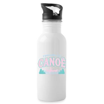 J'peux pas j'ai CANOE - Gourde avec paille intégrée - blanc - Droite