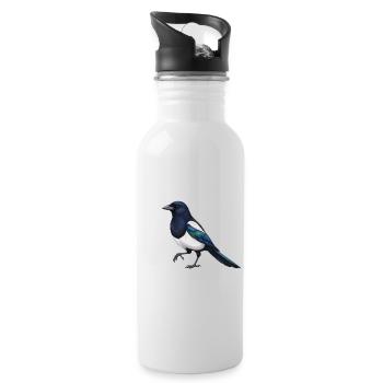 Elster - Trinkflasche mit integriertem Trinkhalm - Weiß - Rechts