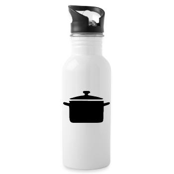 Chaudron Chaudron Cadeau Cuisinier Cuisinier Cuisinier - Gourde avec paille intégrée - blanc - Droite