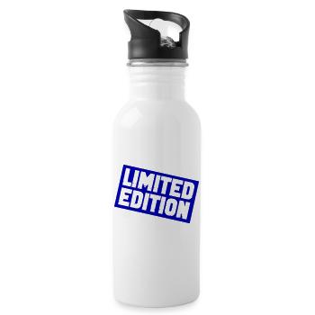 Limitierte Sternedition Druck - Trinkflasche mit integriertem Trinkhalm - Weiß - Rechts