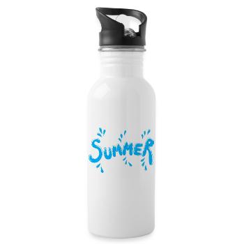 Splish Splash - Trinkflasche mit integriertem Trinkhalm - Weiß - Rechts