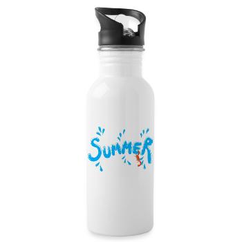 Splish Splash 2 - Trinkflasche mit integriertem Trinkhalm - Weiß - Rechts