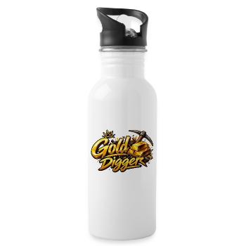 Gold Digger Gloss Motif - Gourde avec paille intégrée - blanc - Droite