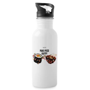 You maki miso happy - Water bottle with straw - white - Right
