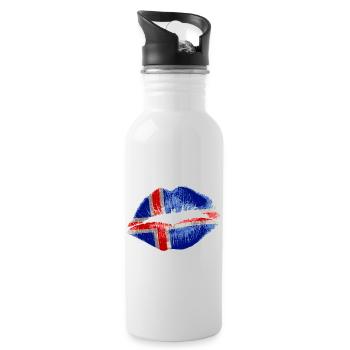 Kiss (Iceland / Iceland) - Water bottle with straw - white - Right
