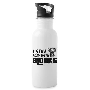 Play with block engine - Water bottle with straw - white - Right