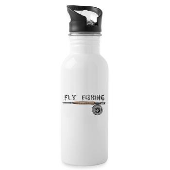 Fly fishing - Gourde avec paille intégrée - blanc - Droite
