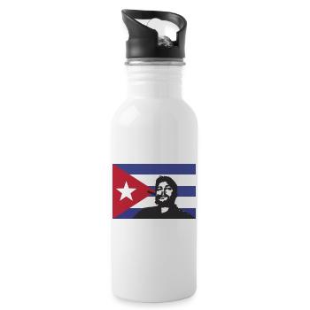 Che Guevara - Trinkflasche mit integriertem Trinkhalm - Weiß - Rechts