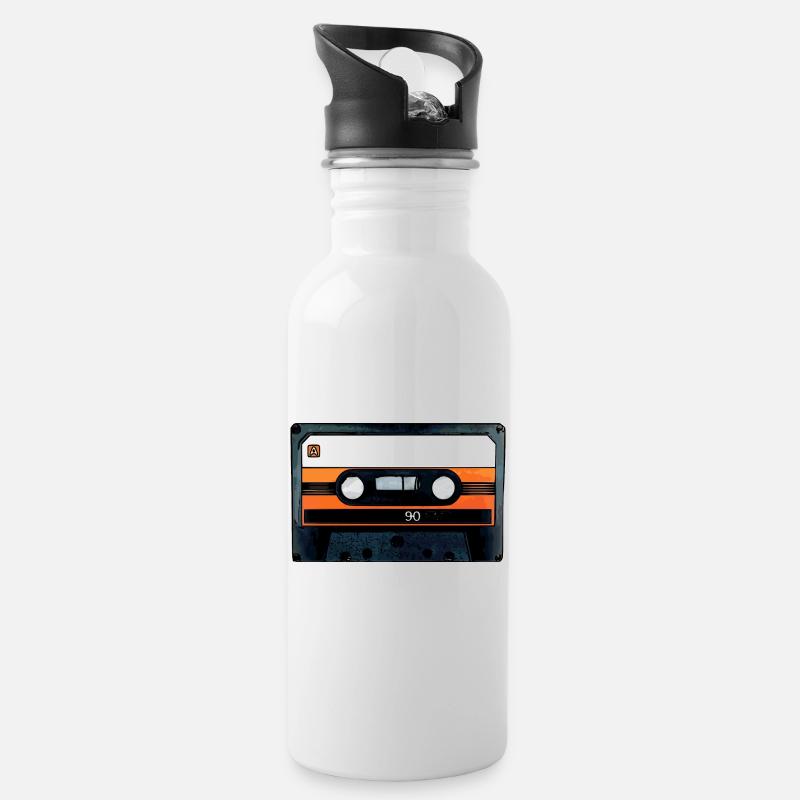Kasette - Trinkflasche mit integriertem Trinkhalm - Weiß