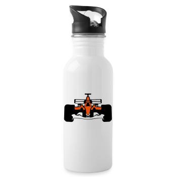 formule 1 voiture course 1072 - Gourde avec paille intégrée - blanc - Droite