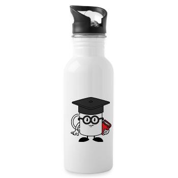Gscheidhaferl - Gift idea - Water bottle with straw - white - Right