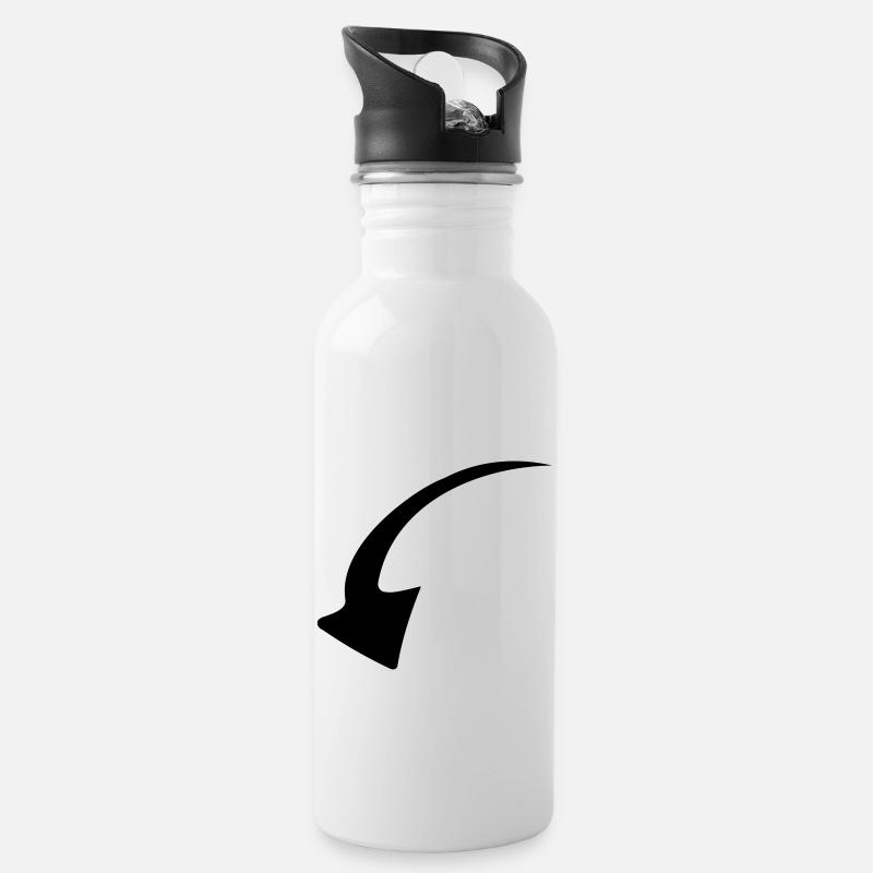 Fléche - arrow - Gourde avec paille intégrée - blanc