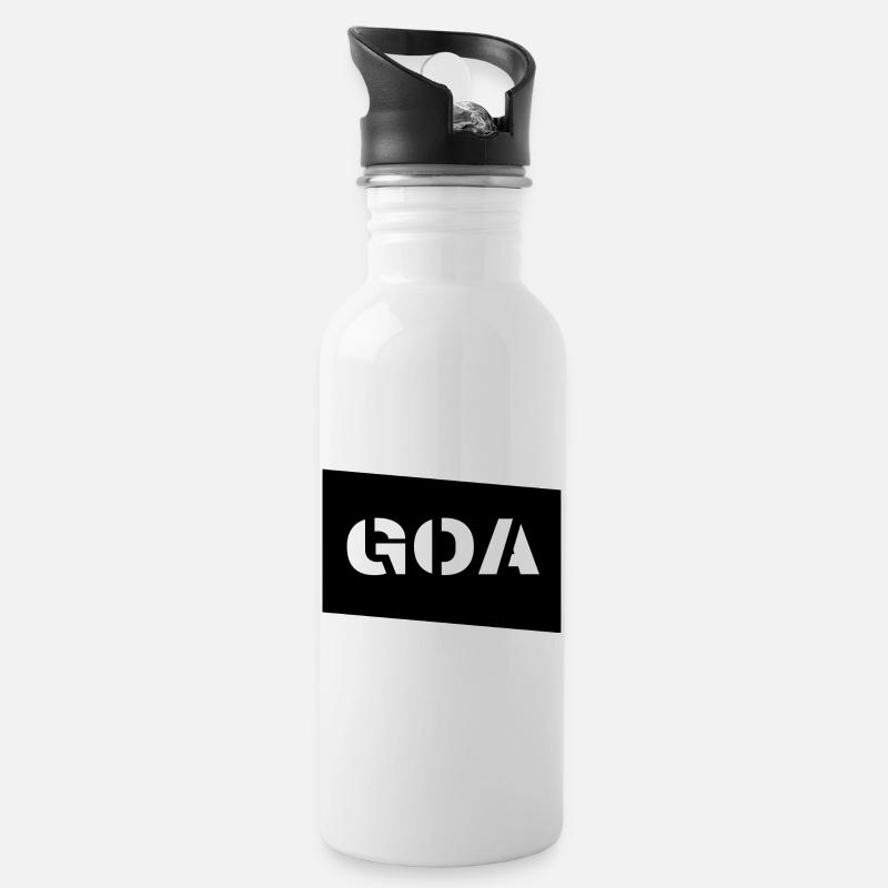 GOA - Trinkflasche mit integriertem Trinkhalm - Weiß