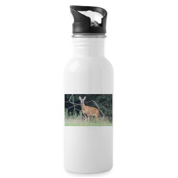 Deer forest - Water bottle with straw - white - Right