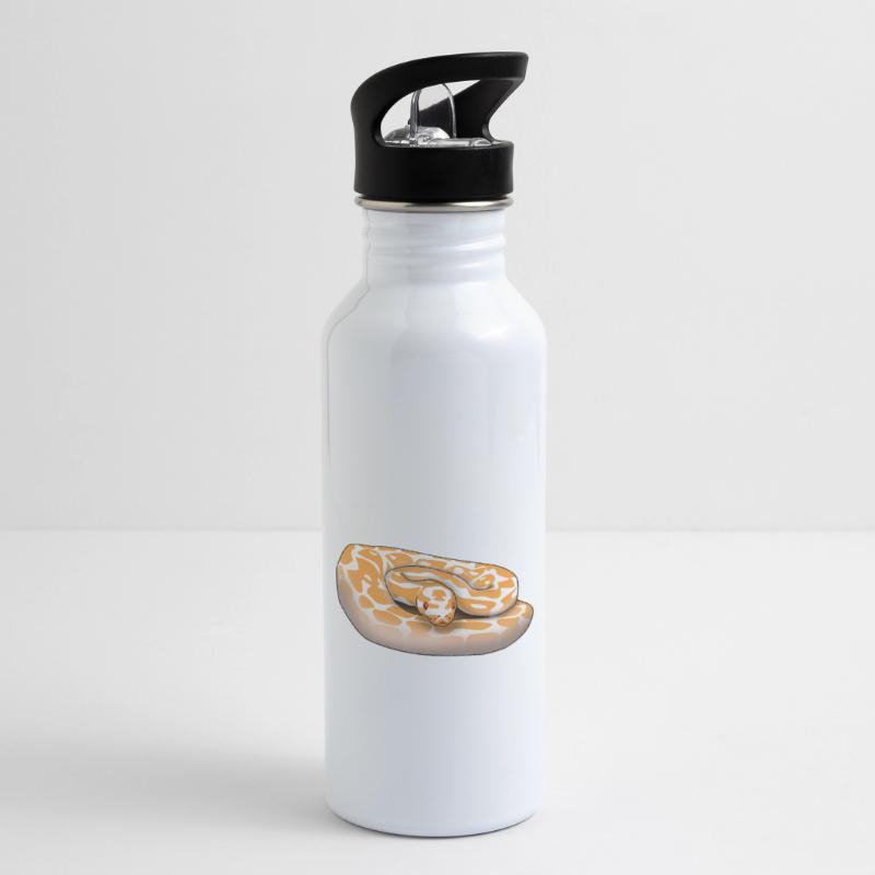 Lavender Albino Ball Python (Python regius) Schla Water bottle with straw