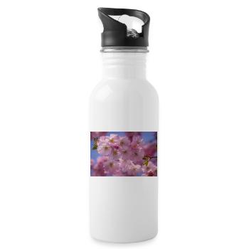 Cherry blossoms follow-up pink blossoms - Water bottle with straw - white - Right