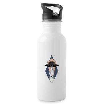 UFO Alien Spaceship - Extra-terrestre Cool - Gourde avec paille intégrée - blanc - Droite