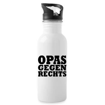 OPAS GEGEN RECHTS - Trinkflasche mit integriertem Trinkhalm - Weiß - Rechts