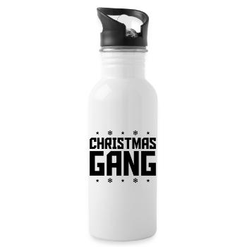 Christmas gang crew party weihnachten - Trinkflasche mit integriertem Trinkhalm - Weiß - Rechts