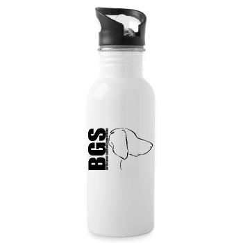 BGS BAYERISCHER GEBIRGSSCHWEIßHUND Jagd Wilsigns - Trinkflasche mit integriertem Trinkhalm - Weiß - Rechts