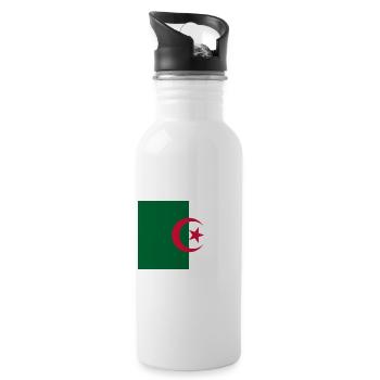 Aufkleber Flagge von Algerien Aufkleber Algerien Aufkleber - Trinkflasche mit integriertem Trinkhalm - Weiß - Rechts